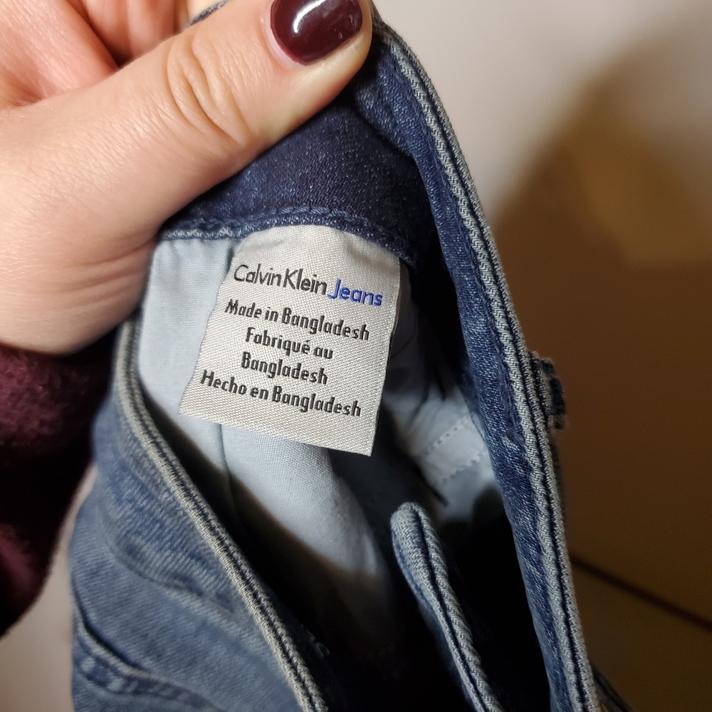 HP Calvin Klein Slim Boyfriend NWT Jeans Tony Blue - Picture 7 of 8